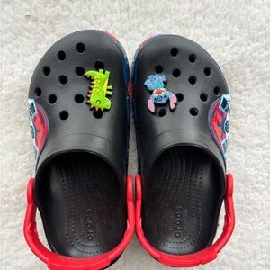 Crocs Kids' Black and Red Clogs  New